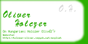 oliver holczer business card